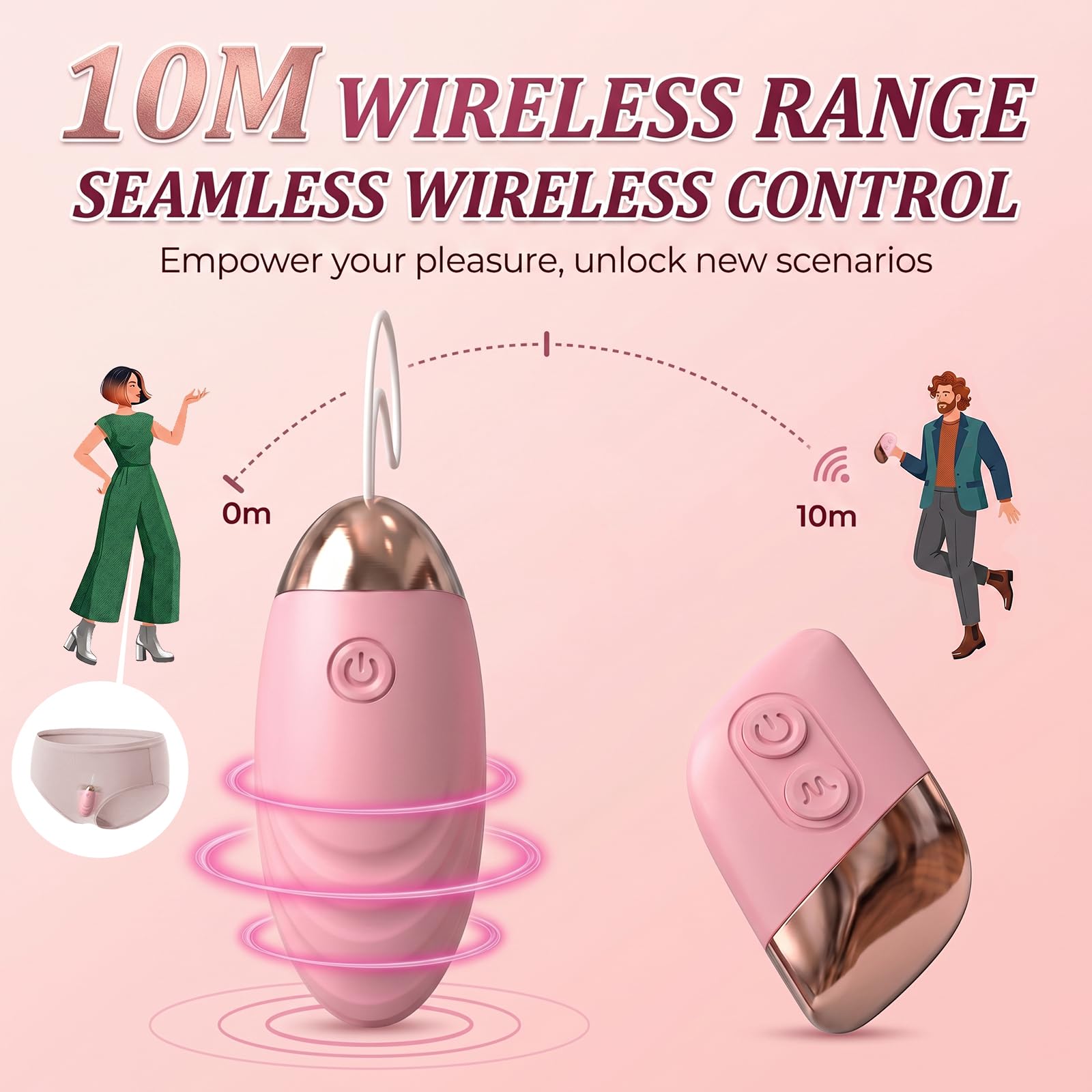 Ovetto Vibrante con Telecomando Vibratore per Donna e Coppie – 12 Modalità Vibratore Clitoride e Punto G Toys Sessuali per Donna Oviettivo Vibrante Donna Sex Toy con Comando a Distanza Rosso/Ro