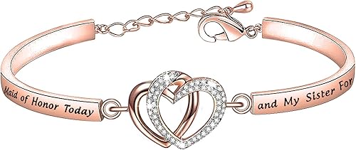 FOTAP Pulsera My Maid of Honor Today My Sister Forever, regalo de boda y fiesta