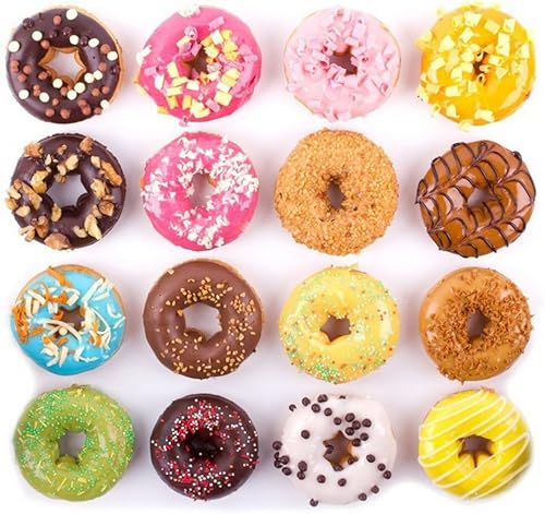 Miniatura 6 de Juego de 2 moldes de silicona para galletas de 6 cavidades, molde antiadherente para donas, bandeja para hornear de tamaño completo, bandeja para