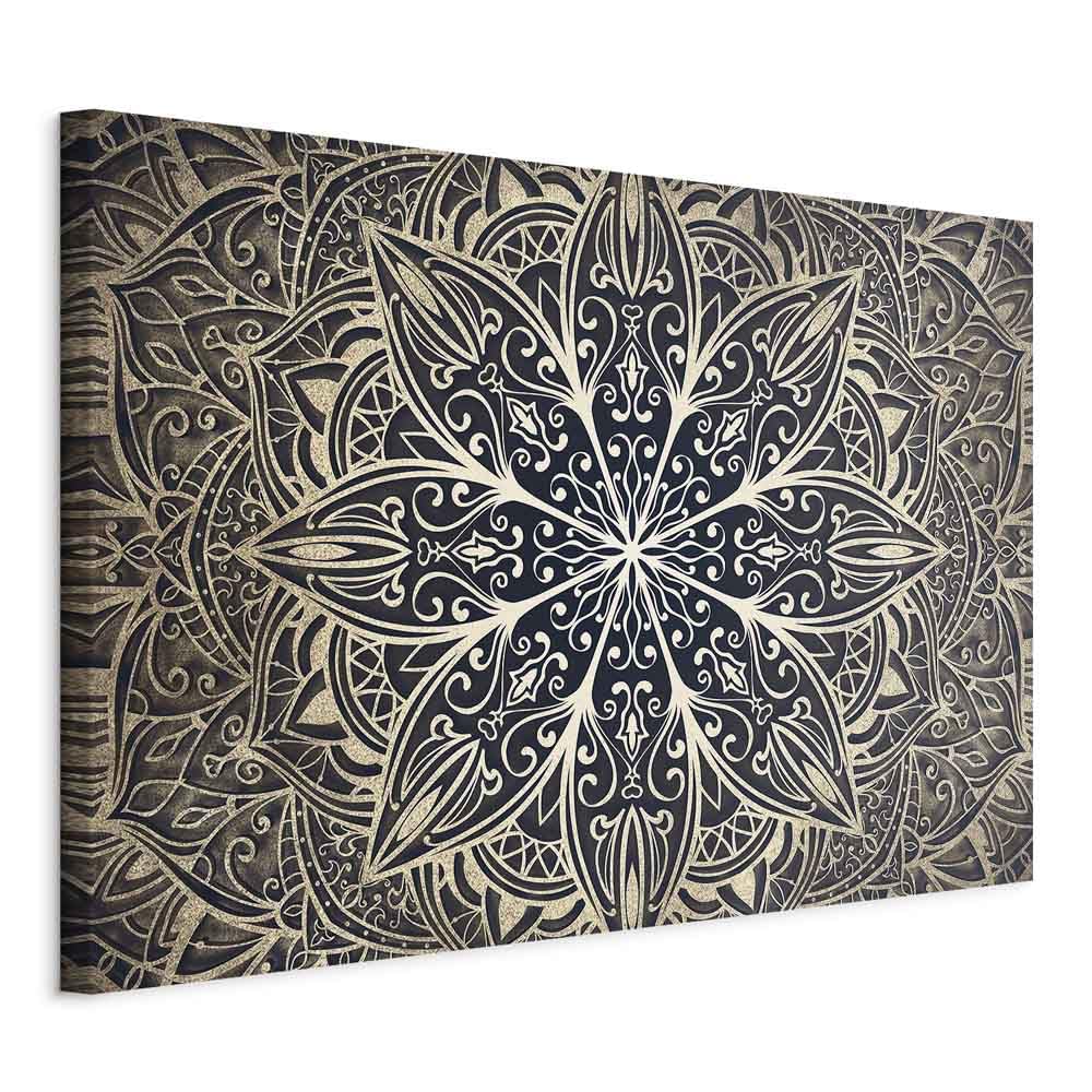 murando Quadro Mandala 120x80 cm 1 Pezzo - Stampa su Tela Strutturata XXL Grande - Quadri Moderni Soggiorno Grandi - Stampe da Parete Murale Arte Moderno Pittura - Orient Zen Spa f-A-0637-b-b