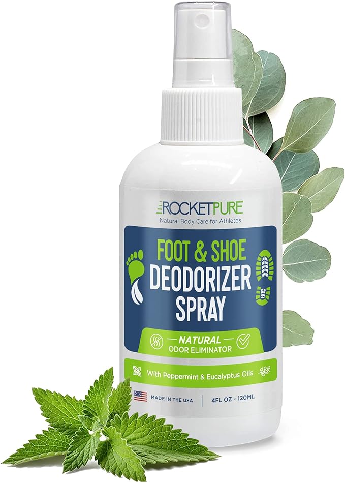 Rocket Pure Natural Shoe Deodorizer Spray & Foot Spray Odor