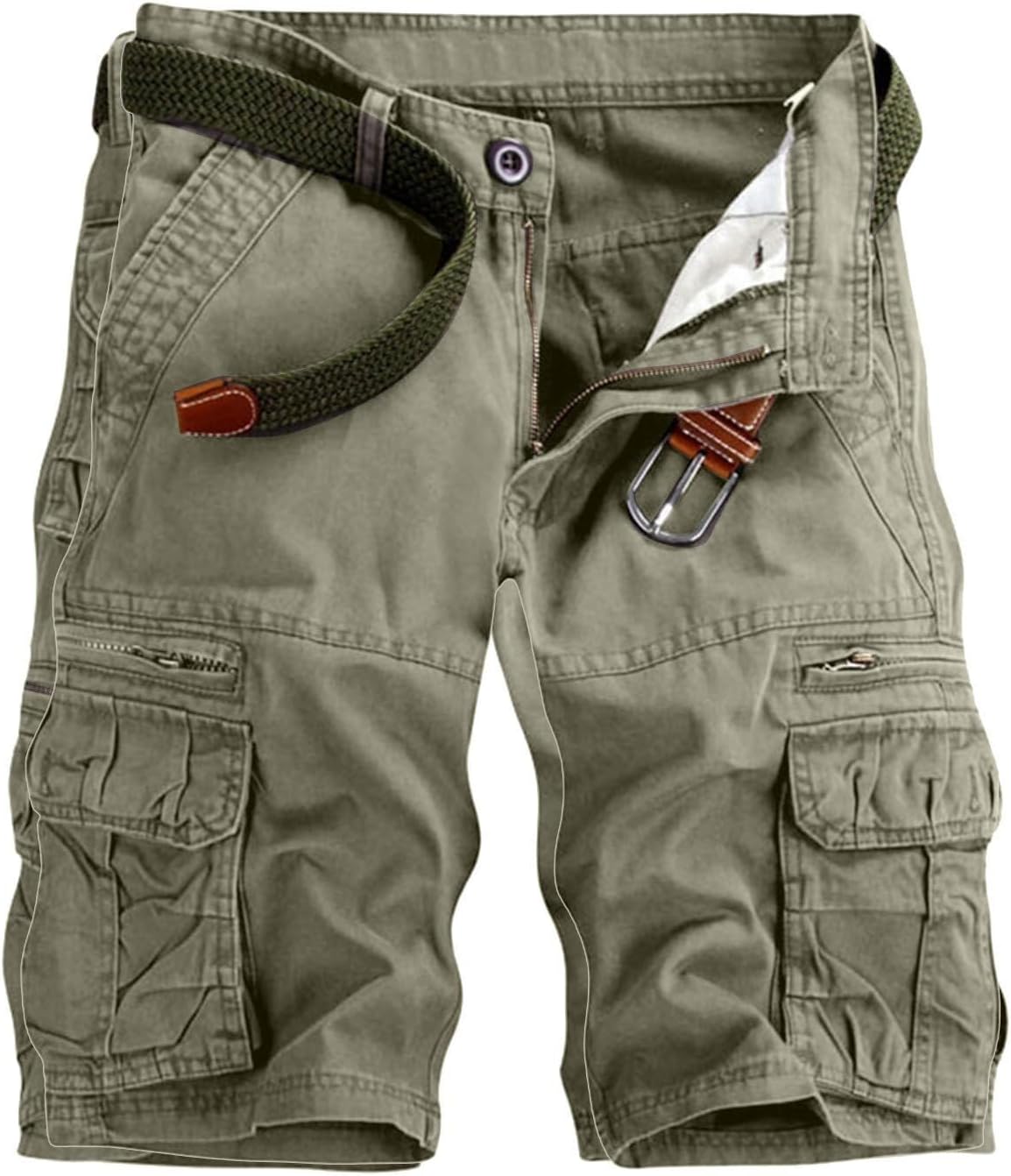 Mens Tactical Military Cargo Shorts - Outdoor Work Shorts | Zip and multiple utility pockets for summer hikes and demanding activities