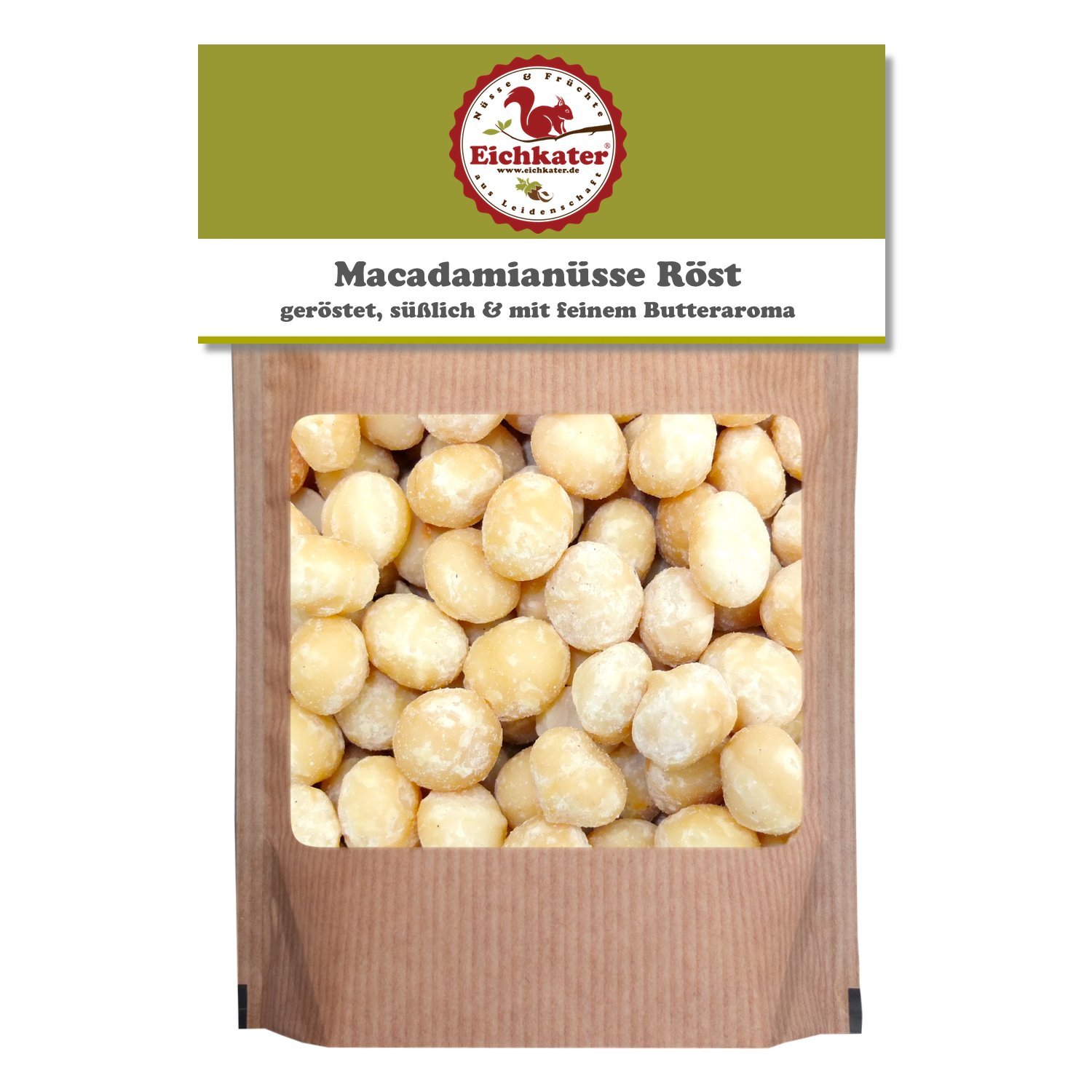 Eichkater Macadamia geröstet & ungesalzen 2er-Pack (2x750g)