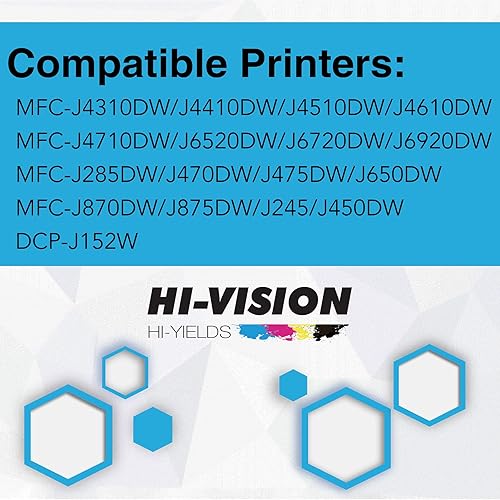 Miniatura 4 de HI-VISION HI-YIELDS Paquete de 9 cartuchos de tinta compatibles LC-103XL de repuesto para impresoras Brother LC103XL 103XL, funciona con impresoras
