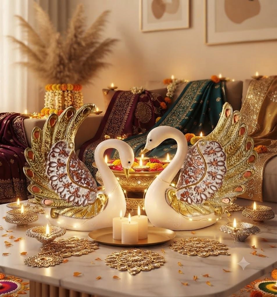 Elegant Duck Swan Sculpture - Home Decor -2