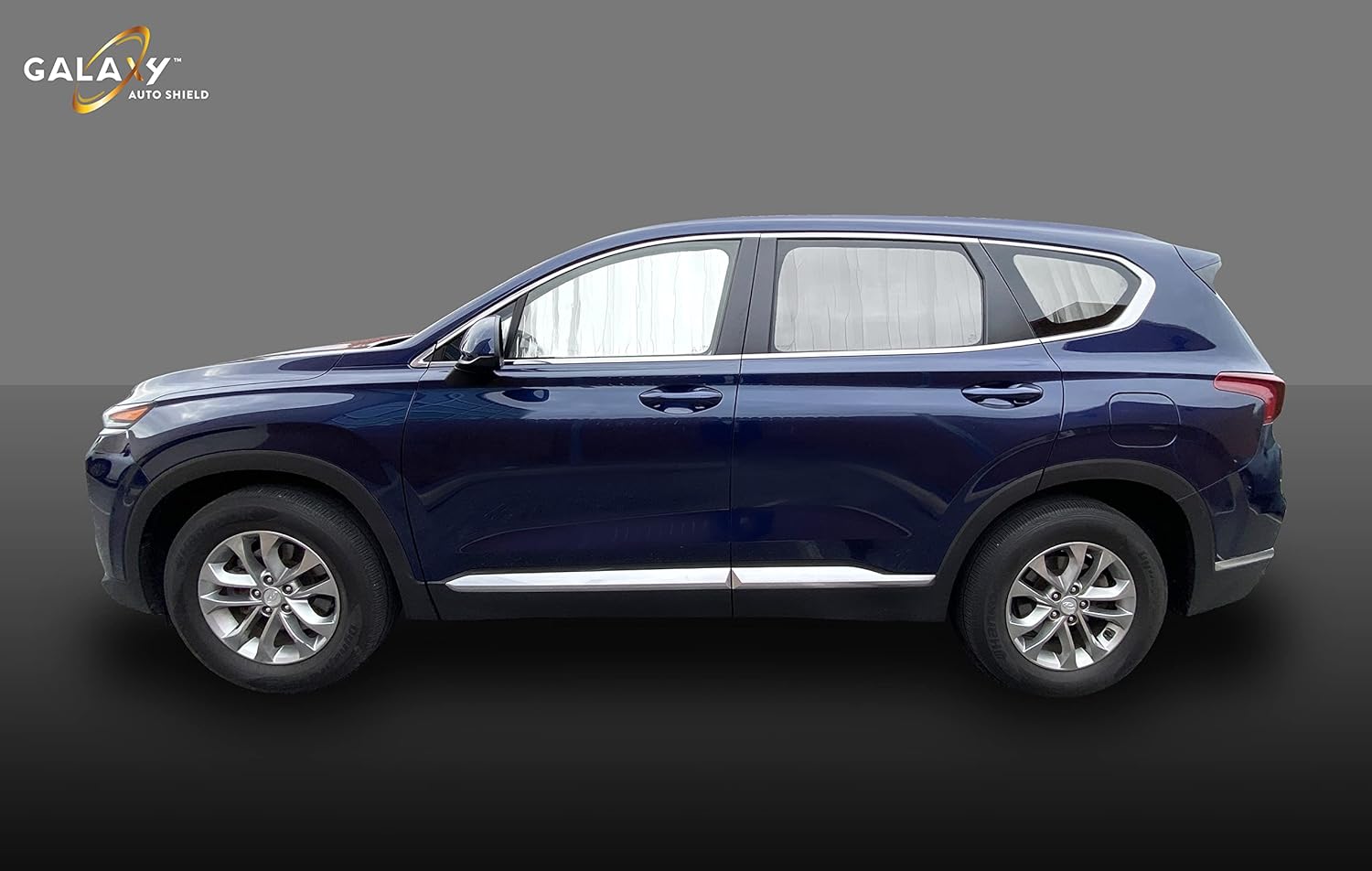 GalaxyAutoShield Custom Fit Front Side Window (2pcs) Sun Shade for 2019 2020 2021 2022 2023 Hyundai Santa Fe SUV, Insulated Sunshade Privacy Accessories Blockout UV Reflector Protection -Made in USA