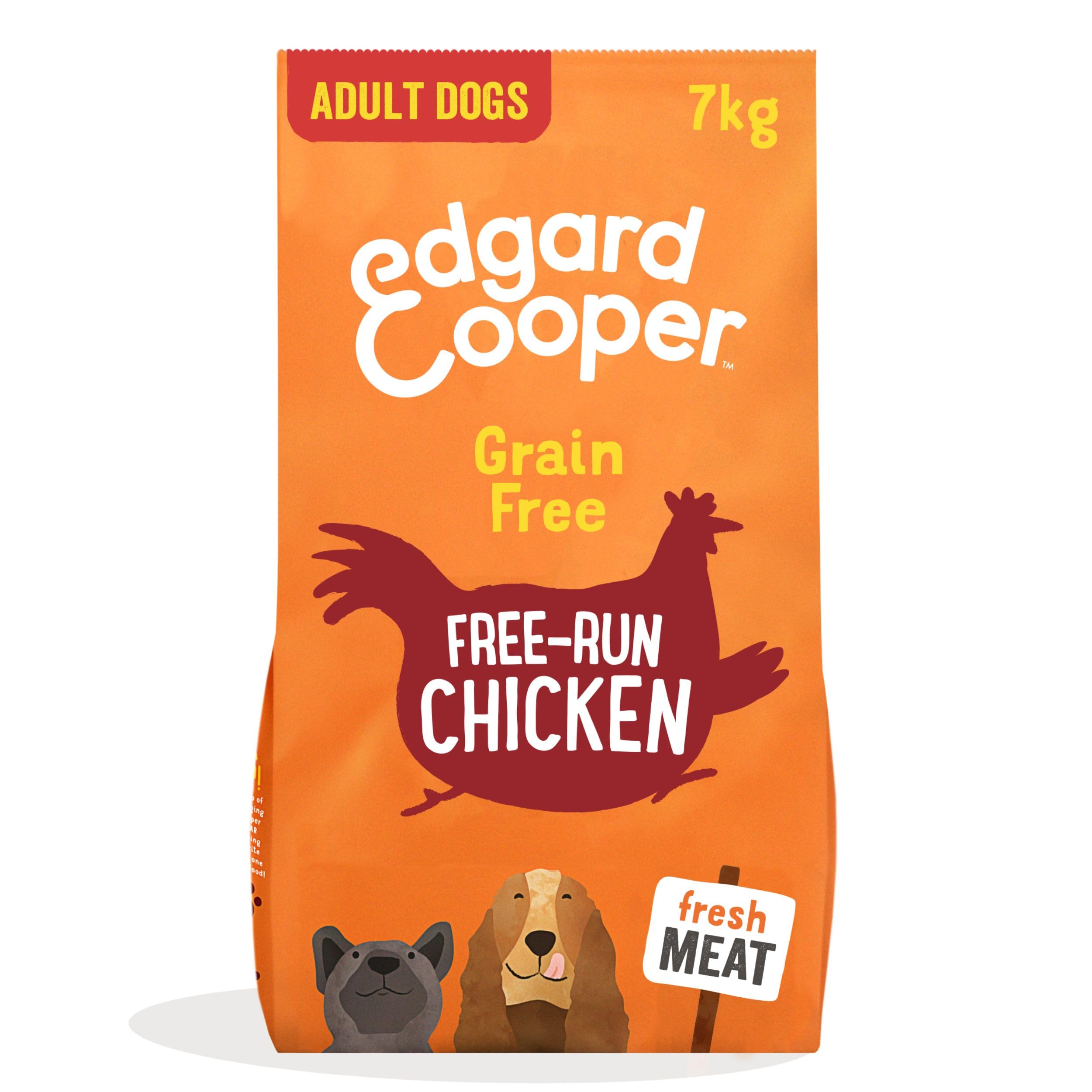 Edgard CooperGrain Free Dog Food Dry, (Chicken 7kg), Natural Kibble Dry Dog Food for Adults, Gluten-Free, Hypoallergenic, with Fresh Meat & Amino Acids