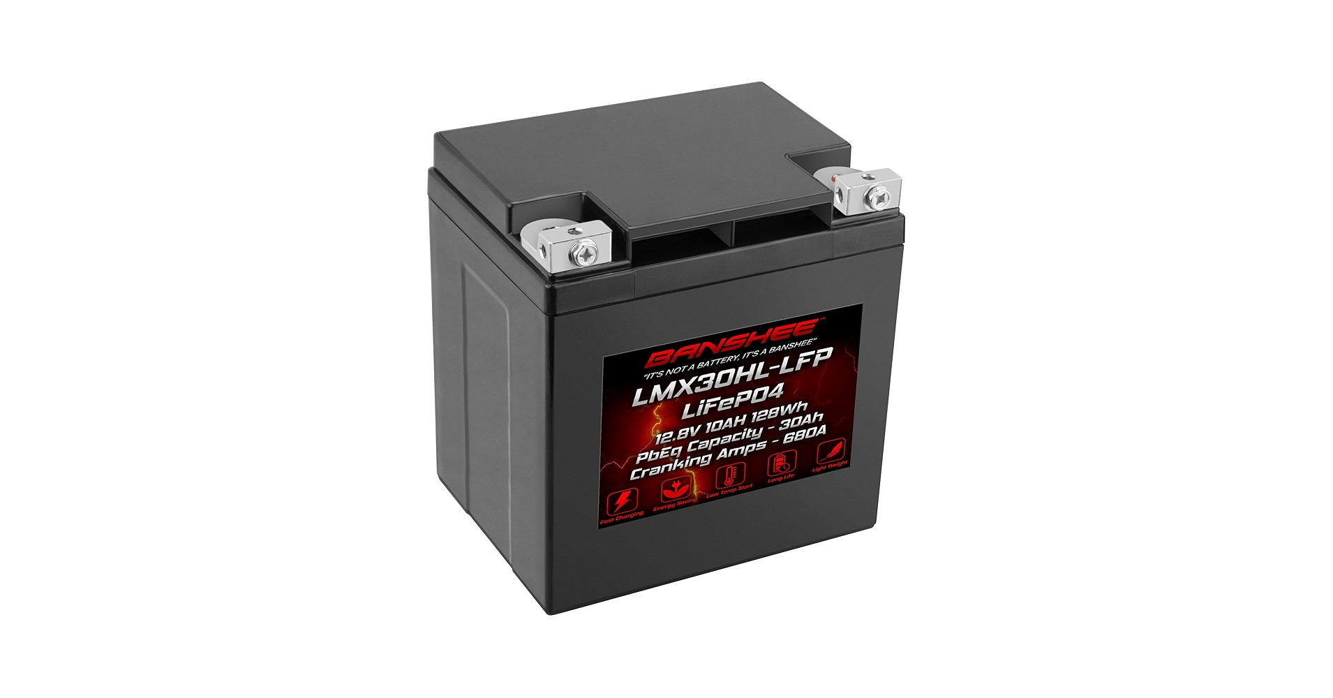 Amazon.com: Banshee Lithium Ion Battery, Replaces YTX30L-BS