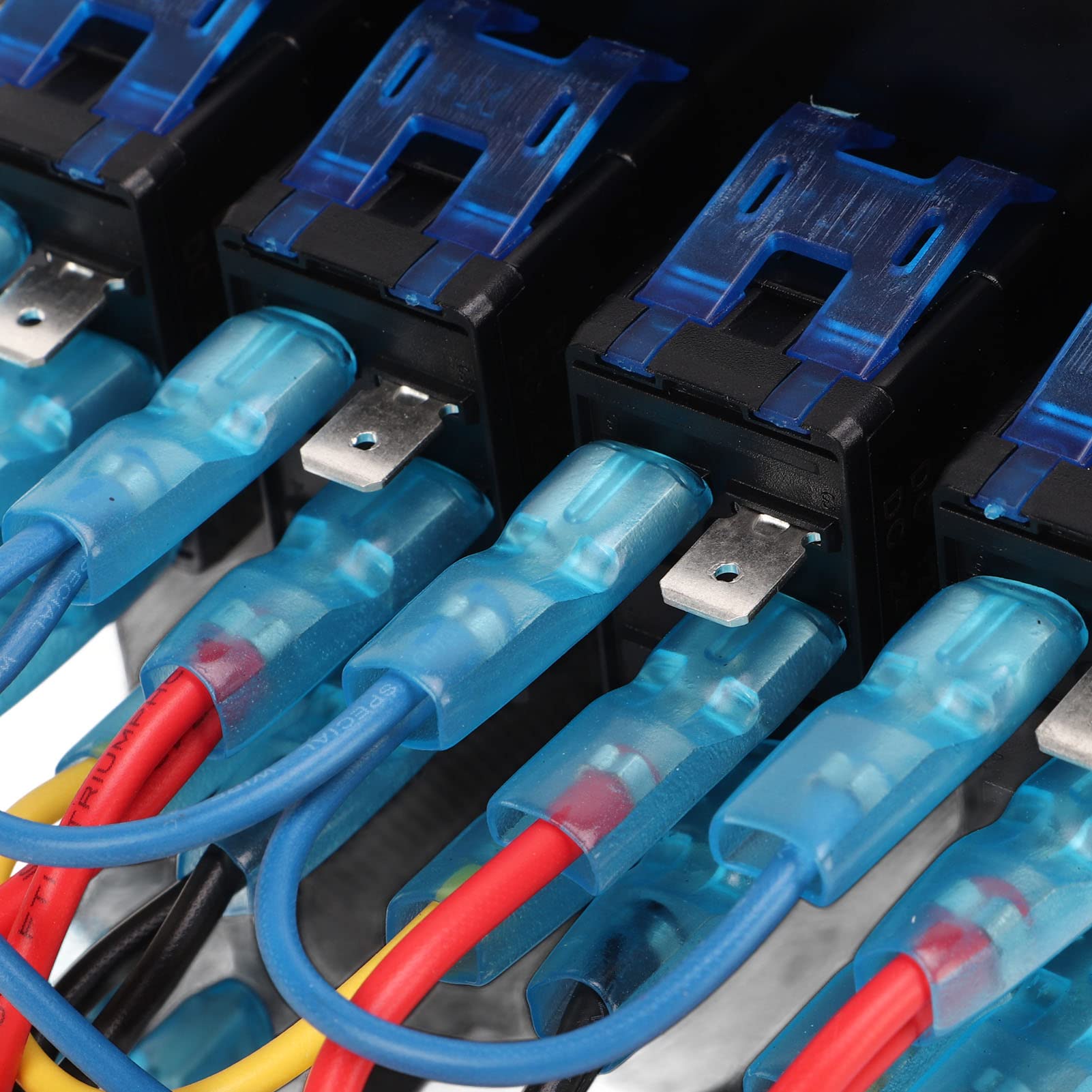 Rocker Switch Panel 4 Gang 12V/24V con Doble USB, Sobrecarga y Luz de Fondo Azul para Automóviles, Vehículos Recreativos, Remolques, UTVS