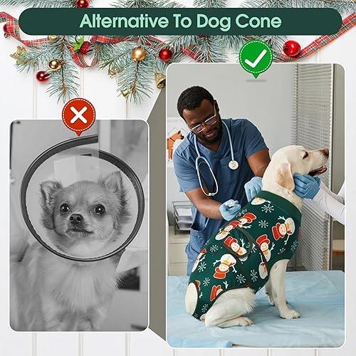 Miniatura 126 de Kuoser Traje de cirugía para perro, cómodo traje de recuperación para perros, mameluco protector posoperatorio, alternativa suave al cuello E