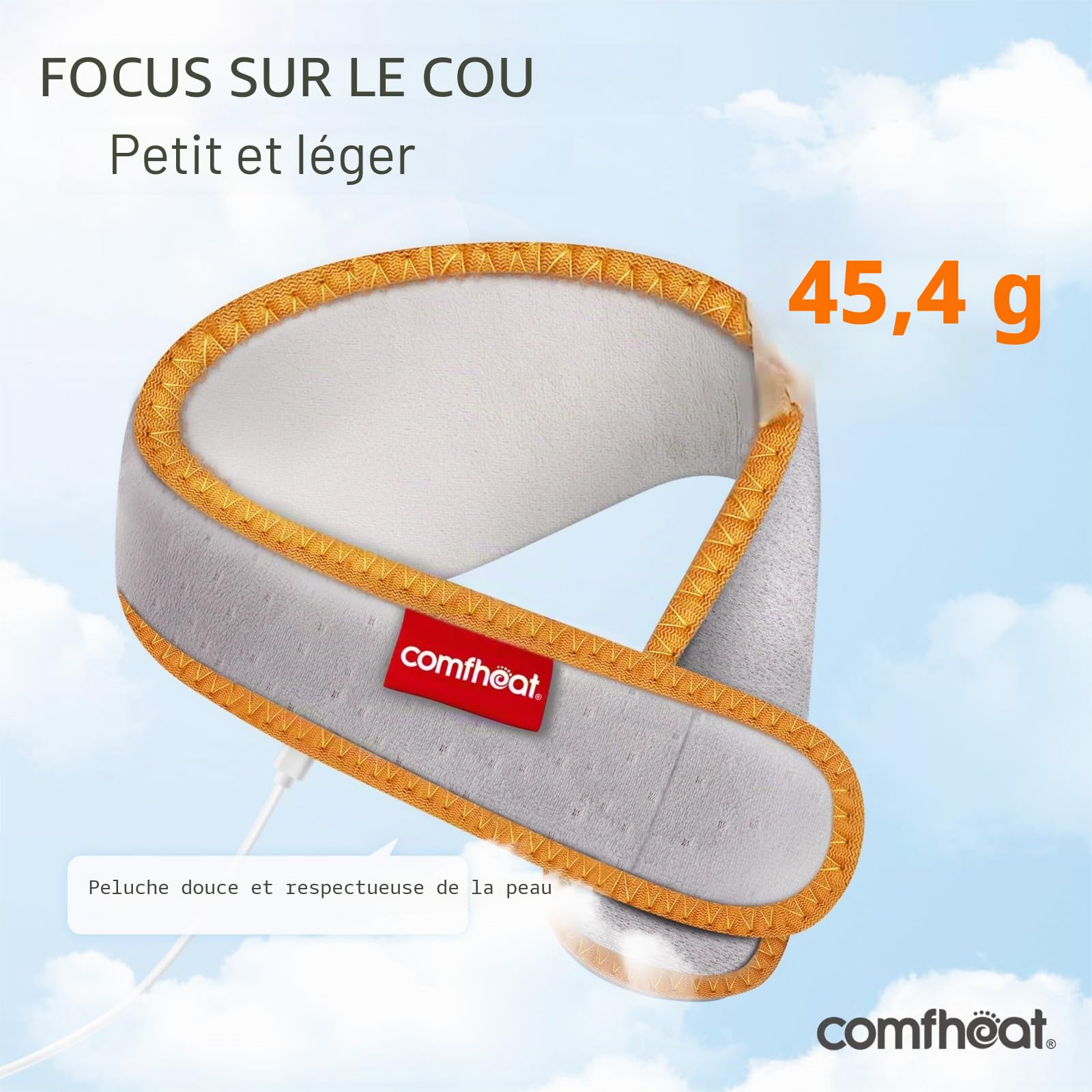 Coussin chauffant USB pour la nuque et les plaies, soulagement des douleurs cervicales, thérapie thermique, portable