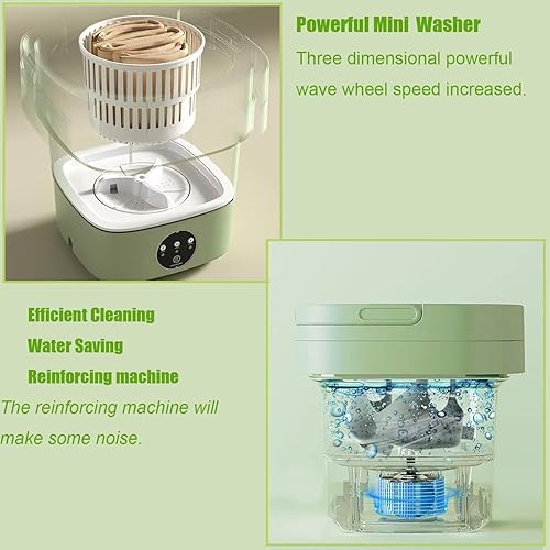 Miniatura 4 de Lavadora portátil con desinfección y esterilización, pequeña lavadora plegable para ropa interior, ropa de bebé o artículos pequeños, adecuada para