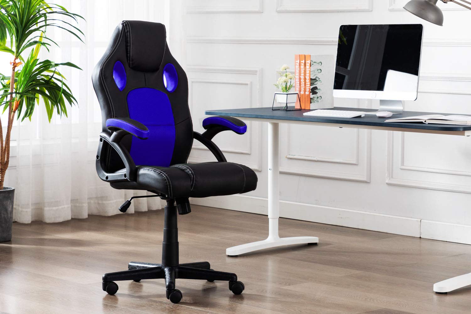 Deer Hunter Gaming Style Computer Office Desk Chair Blue