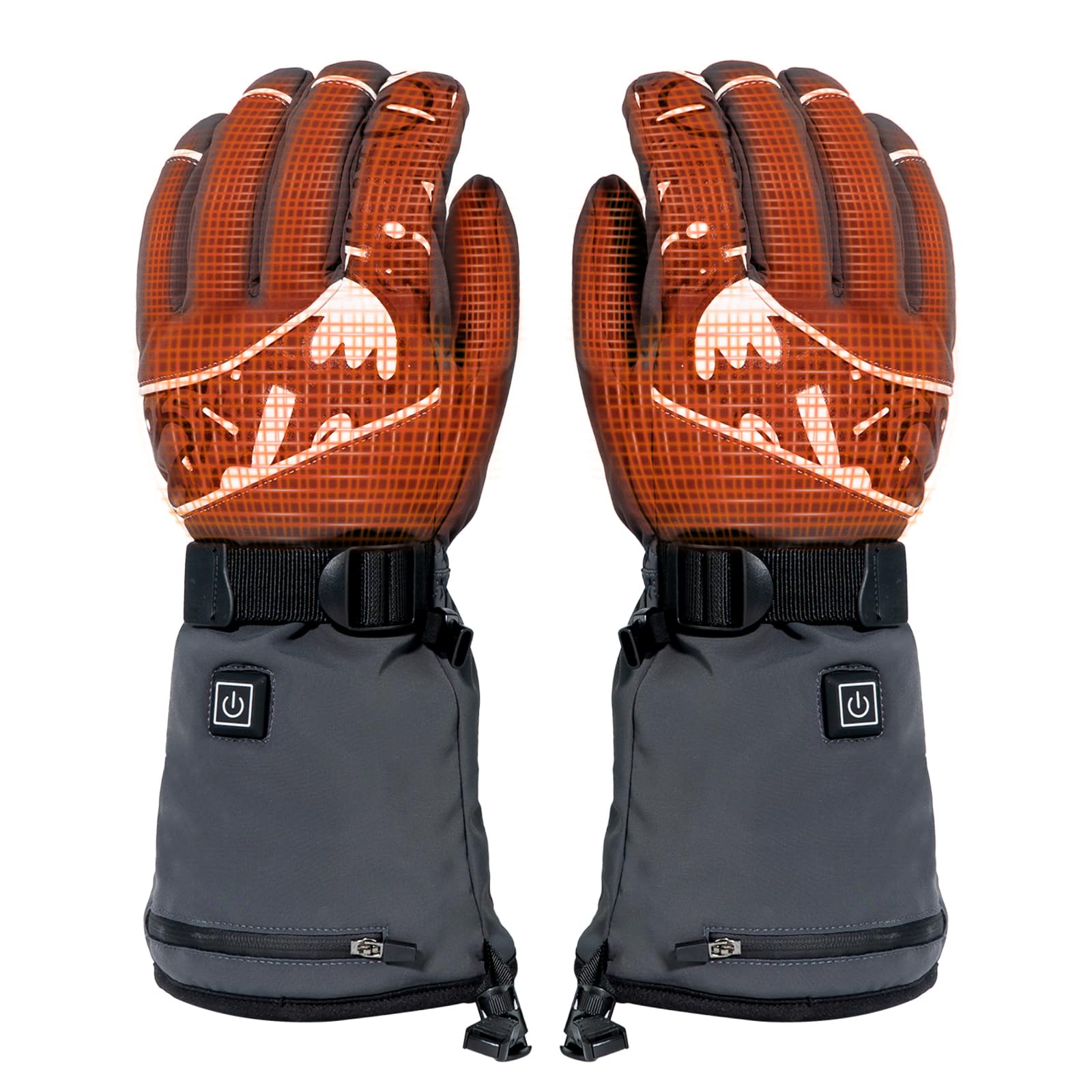 Minthouz Heated Gloves for Men Women, Dual 5V 5000mAh Rechargeable