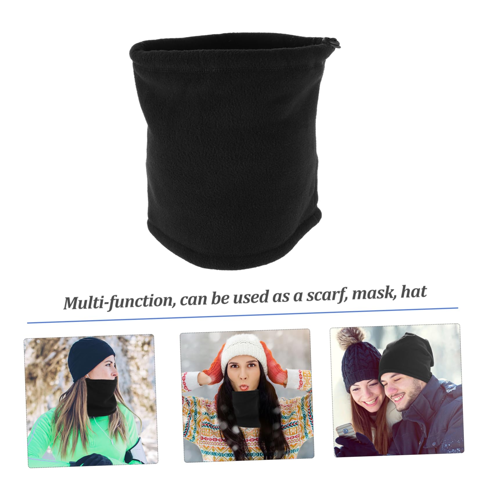 3stücke Multifunktionales Fleece Halstuch Winddichter Halswärmer Für Outdoor-aktivitäten Schwarz Für Radfahren Wandern Und Skifahren Schützt Gesicht Und Hals Vor Kälte Und