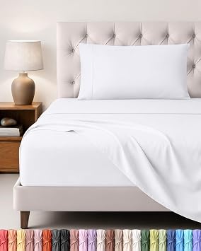 Utopia Bedding Bed Sheet Set, 3 Piece, Single, White