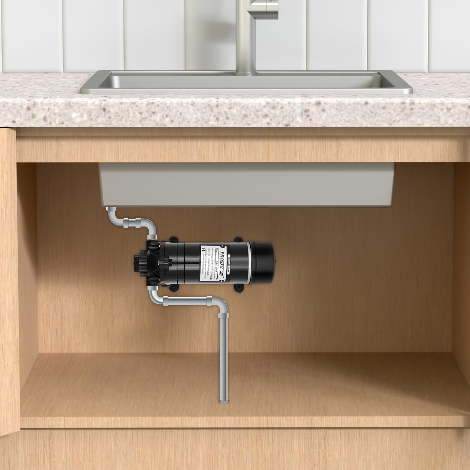 Pompa ciśnieniowa 220 V, samozasysająca pompa podwyższająca ciśnienie 120 W, 160 psi (11 barów) pompa membranowa o przepływie 5,5 l/min do nawadniania ogrodu, opryskiwaczy i czyszczenia