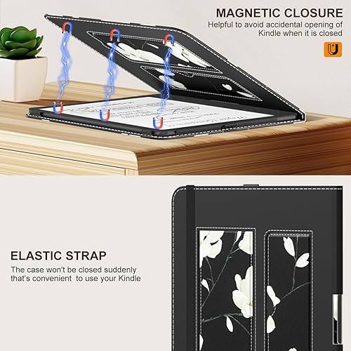 Miniatura 6 de MoKo Funda para Tienda Kindle Scribe 2022 de 1 generación, funda delgada de piel sintética con función de encendido y apagado automático para Kindle