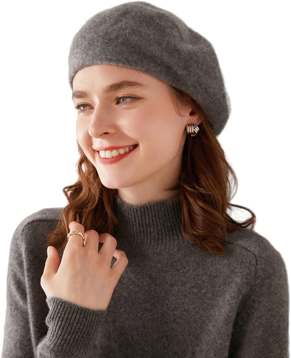 Ailaile Cashmere Berets Beanie Hats Women Winter Warm Merino Wool Fashion Knit Cap