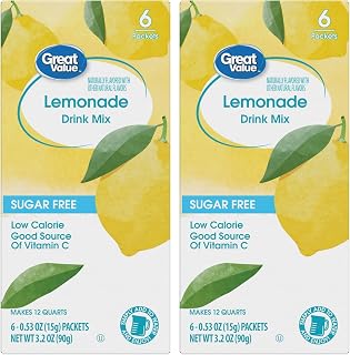 Drink Mix Bundle - 2 Pitcher Size Boxes with 6 Pitcher Packets Per Box - Low Calorie Flavorful Water Powder (2 Container Bundle, Lemonade)