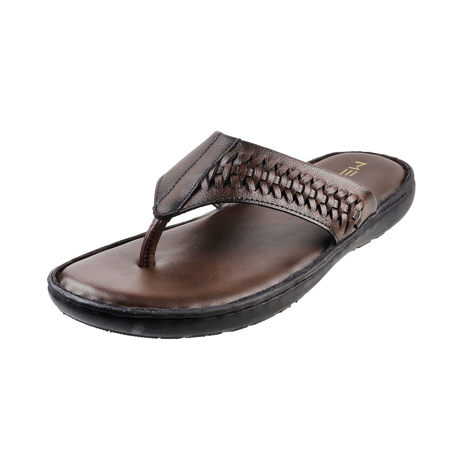 Metro Mens Brown Faux Leather Woven Comfy Stylish Chappal UK/6 EU/40 (16-793) (B0BMV4GFG1) Amazon Price History, Amazon Price Tracker