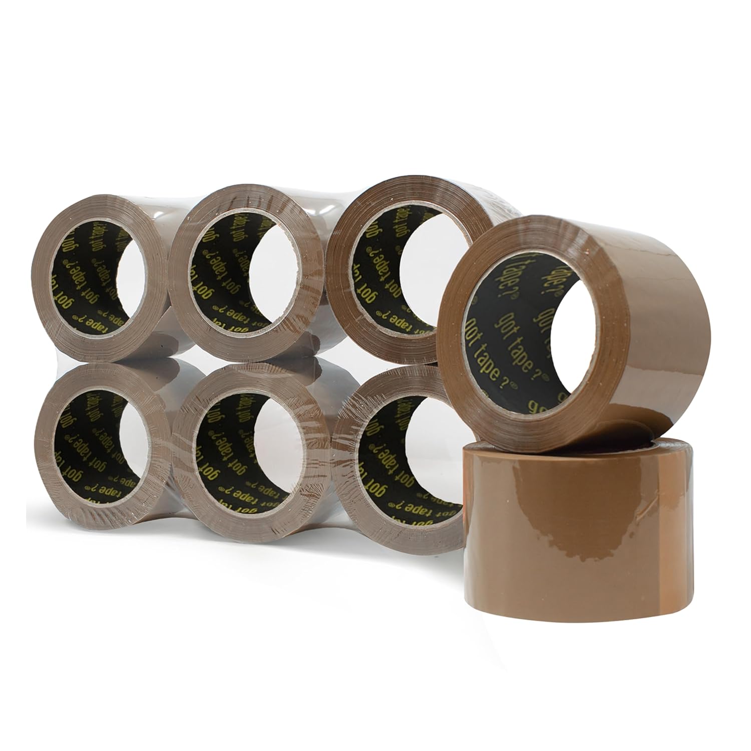8NET Brown Packing Tape, 1.8 mil 3" x 110 yds (330 ft), Economy Shipping Moving Box Carton Sealing Tapes Strong Adhesive Premium Quality, 24 Rolls/Case