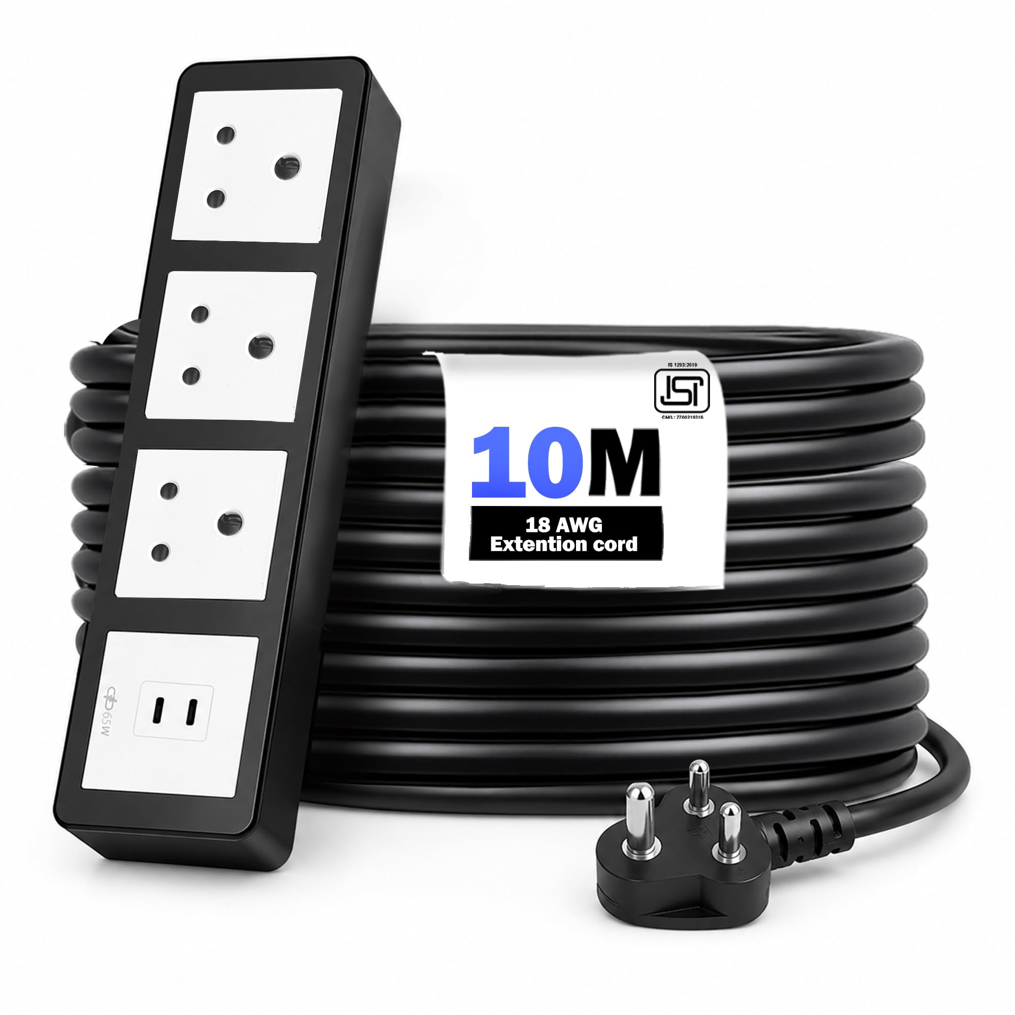 MX 6 Power Strip - 6 Sockets, Safety & Surge Protection -21