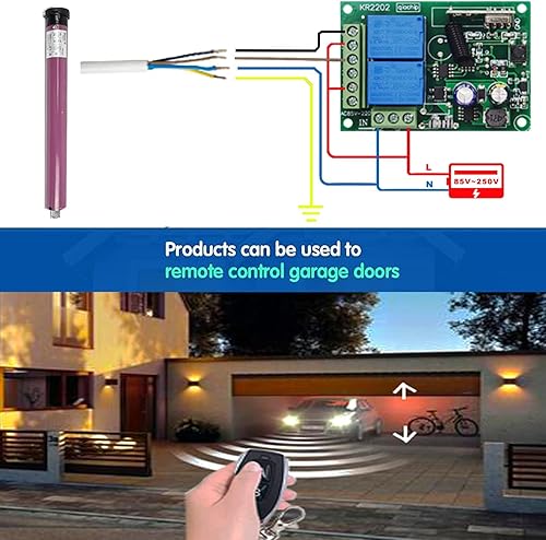 Miniatura 31 de QIACHIP Interruptor de módulo remoto de relé inalámbrico universal de 12 V 4 canales RF 433 Mhz con control remoto llavero 2 transmisores 1 receptor