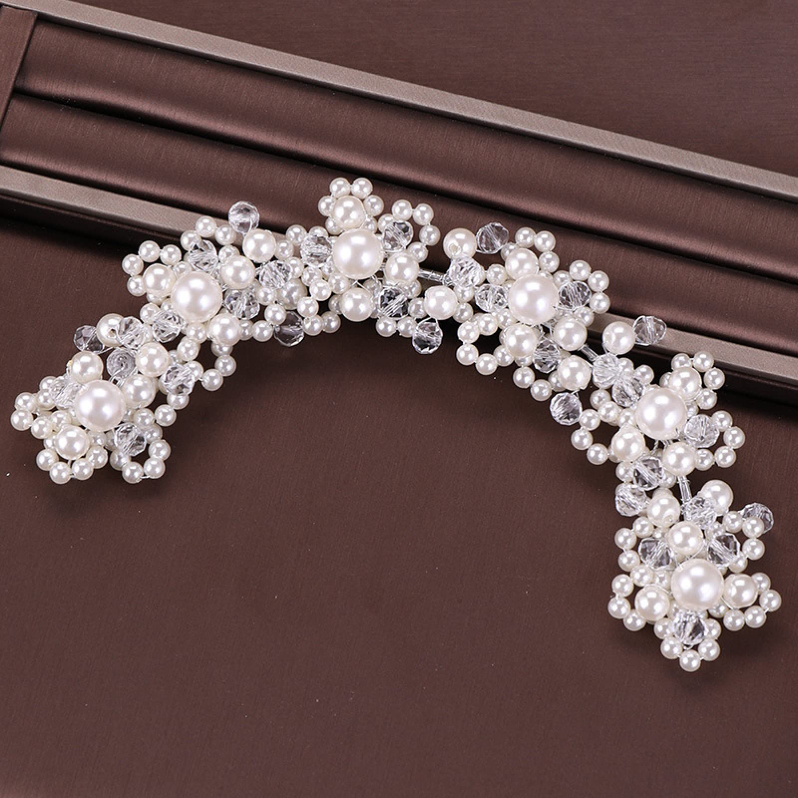 Peine para el pelo de boda, diseño de flores, perlas sintéticas, hecho a mano, corona de cristal, para novia, boda, mujer, tiara para niños, accesorio para el pelo de graduación