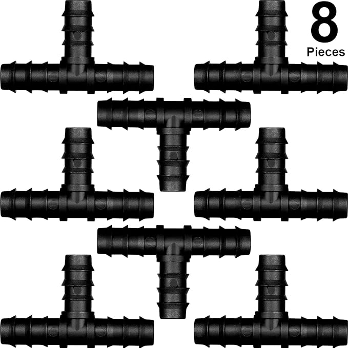 Maitys 8 Pieces 1/2 Inch (16mm) Garden Barbed Connector