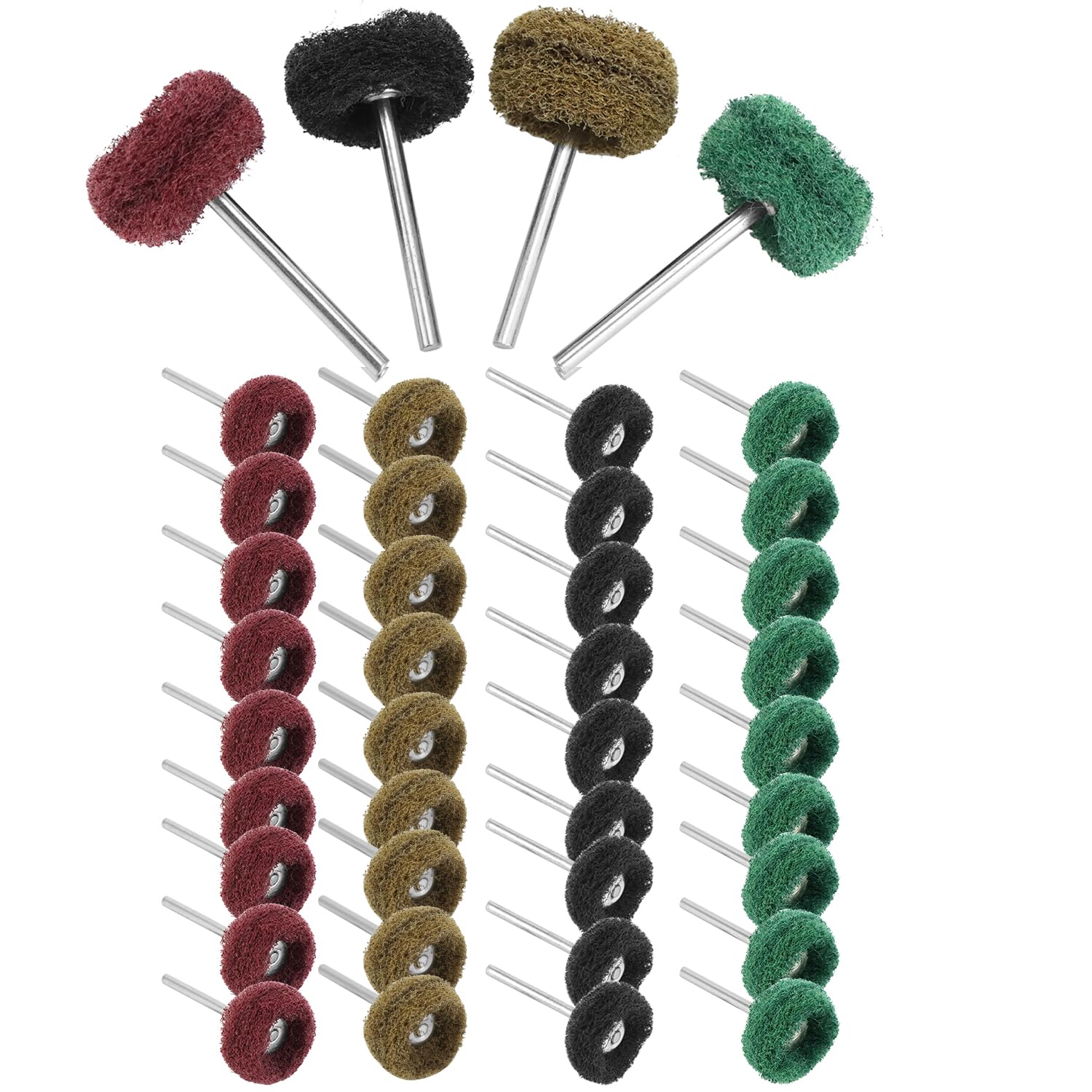 QWORK® 40 szt. zestaw szlifierski do polerowania, trzpień 3 mm, narzędzie obrotowe