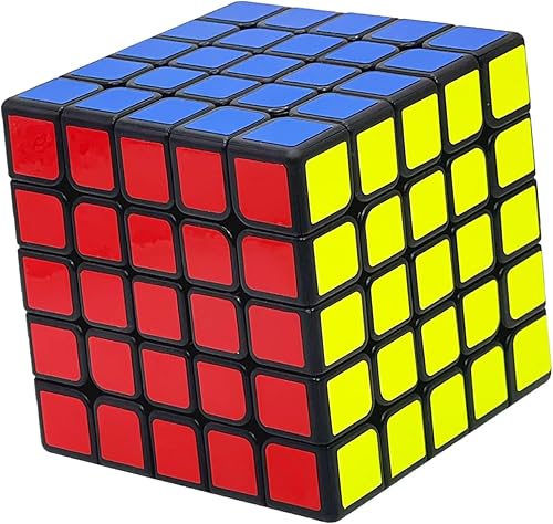 Julysgift Classic Magic Cube - Rompecabezas de 2.45 pulgadas, cubo de velocidad inteligente de 5 x 5, juego educativo (5 x 5, 1 unidad, negro)