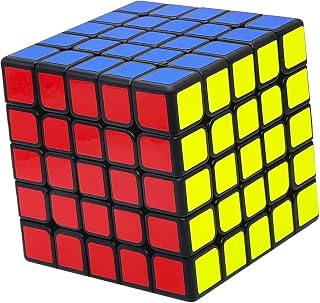 Classic Magic Cube 2.45" Puzzle 5x5 Smart Speed Cube Educational Game Brain Teaser (5x5 1PK, Black)