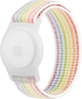 Vancle Kids Wristband for Apple AirTag, Protective Case for Air Tag GPS Tracker Holder with Nylon Bracelet, Adjustable Anti Lost Watch Band for Toddler Baby Children Elders