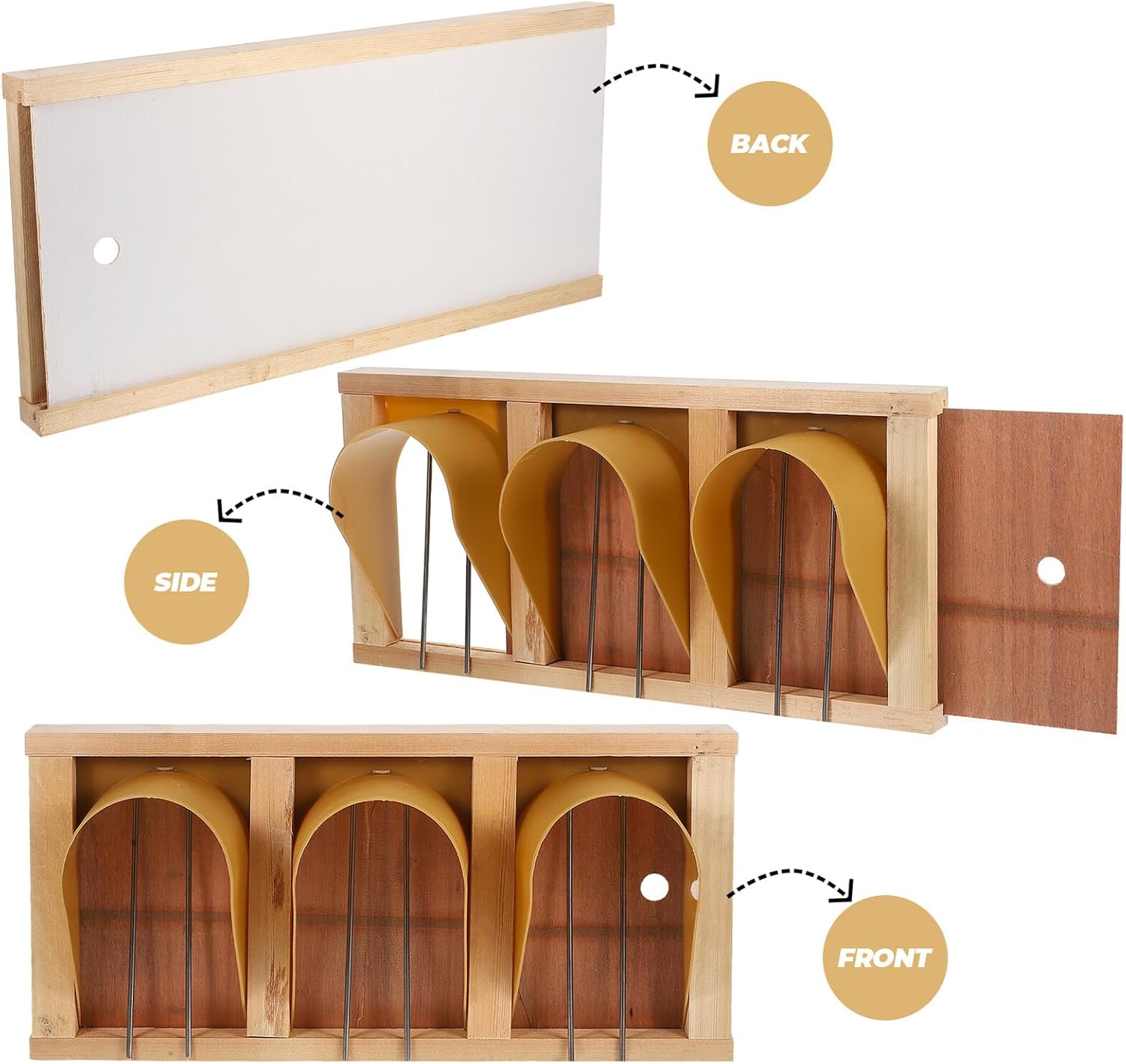 NUOBESTY European Style Wood Pigeon Cage Door with Quick Installation User-Friendly One-Way Entrance for Racing and Nesting Elegant Bird House Accessory for Safety and Convenience