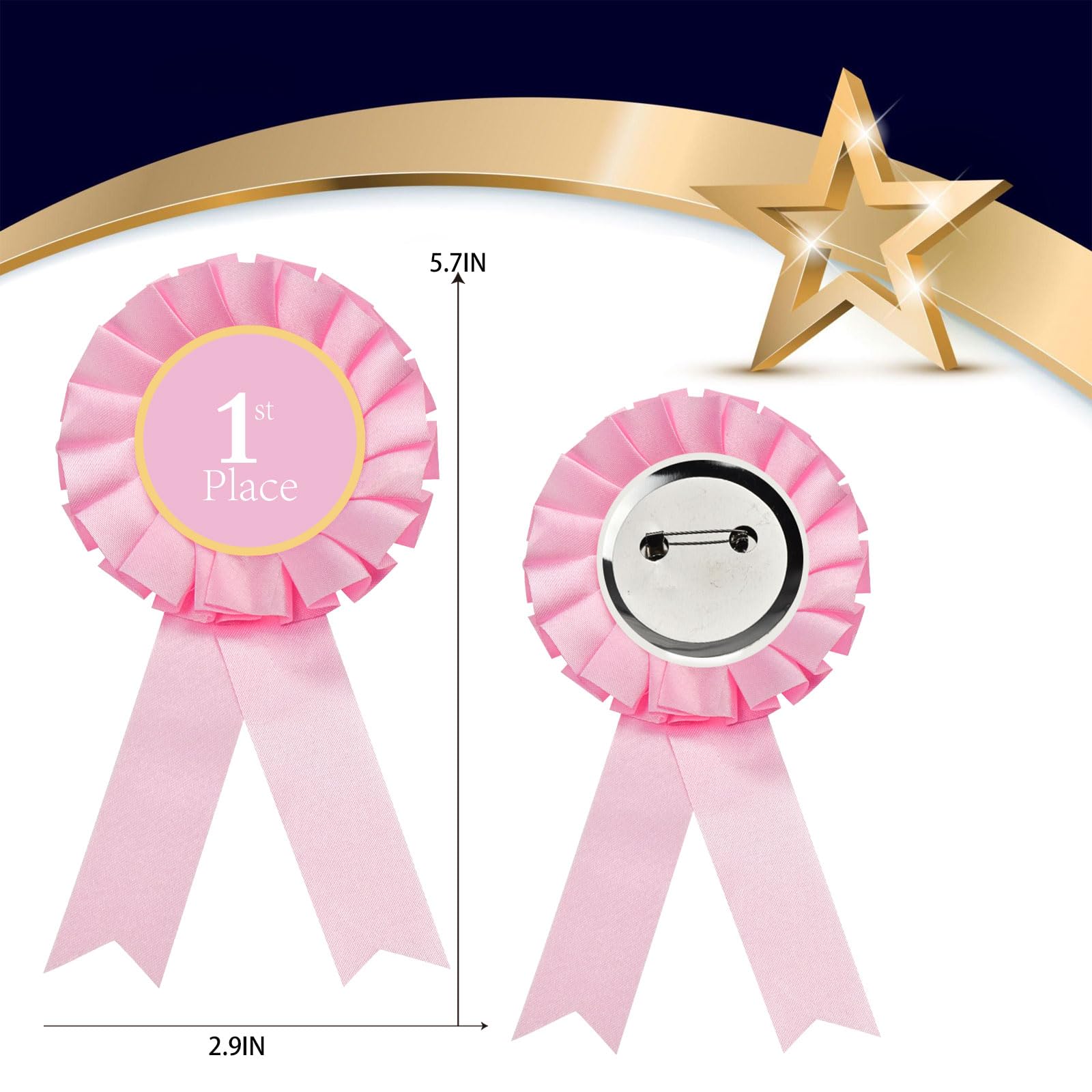 1st 2nd 3rd Place Ribbons 6 Pcs 1st 2nd 3rd Place Rosette Ribbons Award ...
