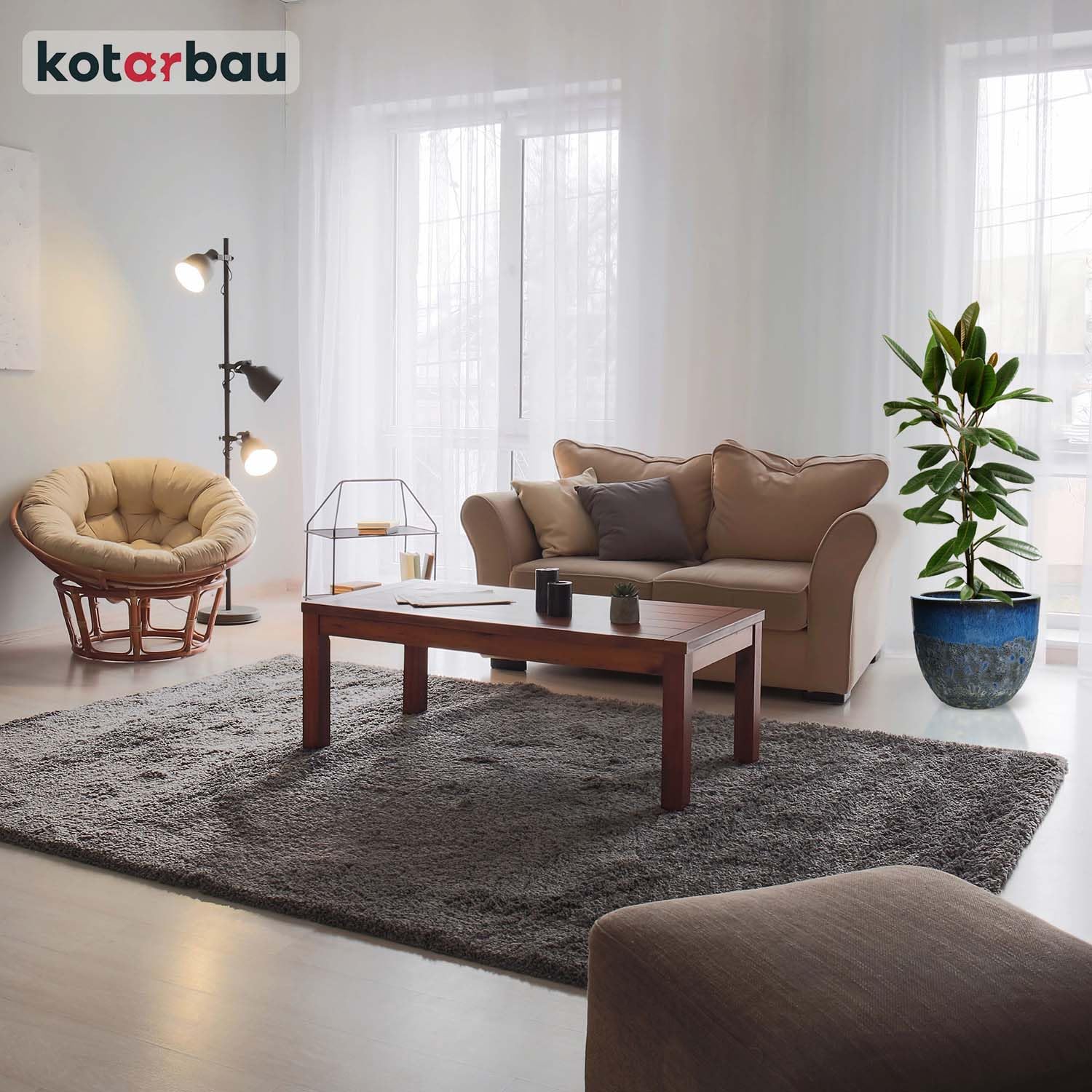 KOTARBAU® Blumenkübel Höhe 31 cm ⌀ 37 cm Blumentopf Dunkelblau Keramik Pflanzkübel frostsicher Übertöpfe für draußen Flower Pot Outdoor & Indoor Pflanzkübel innen außen