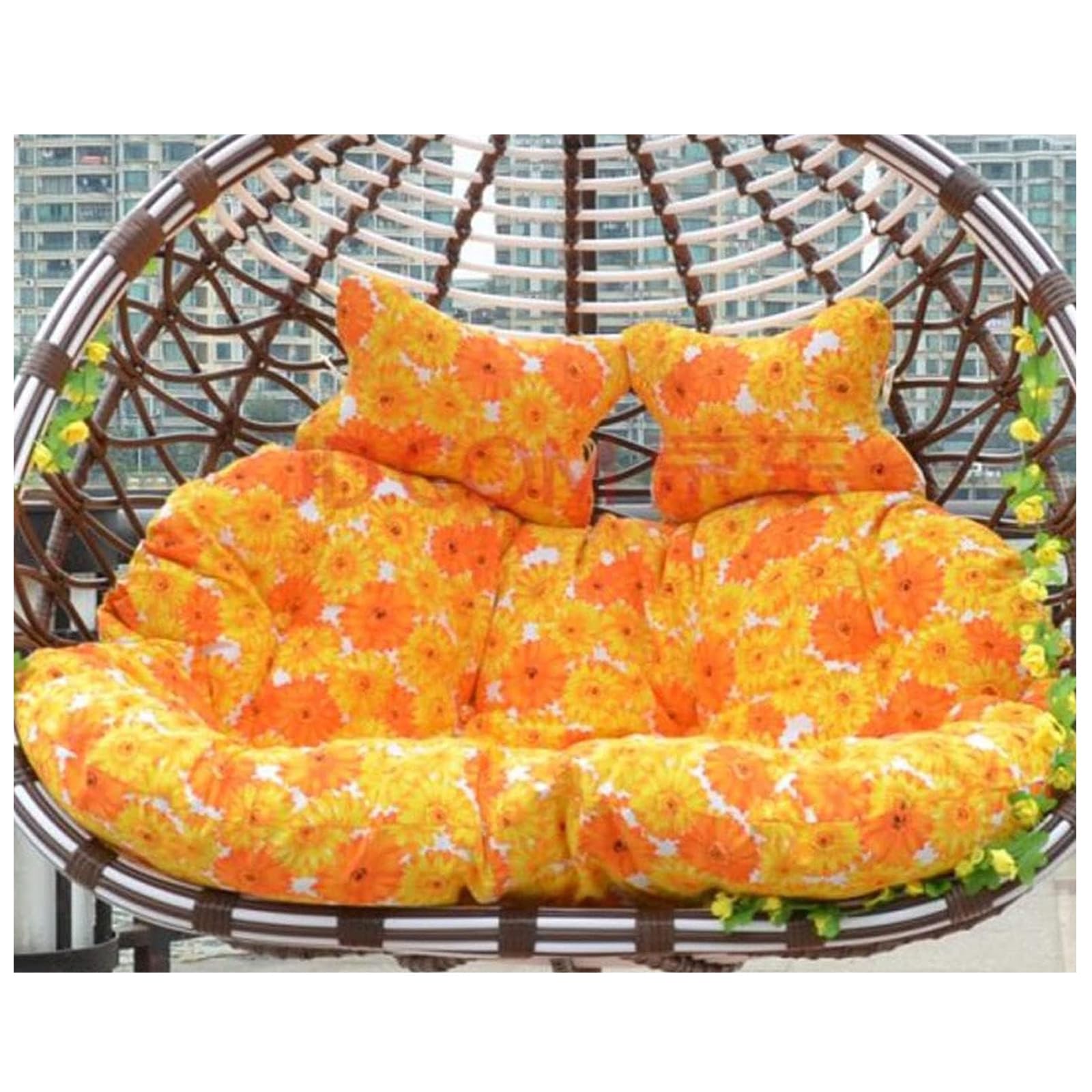 Cuscini lavabili per sedia a uovo – doppio ricambio per sedia sospesa interna/esterna 150 x 110 cm cuscini per sedie da giardino comodi cuscini per dondolo (colore: B)