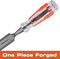 Vista 6 de VANQUISH Juego de cinceles de madera de alto impacto de 3 piezas con diseño de cincel de hoja forjada de una pieza para tallar carpintería (4611)