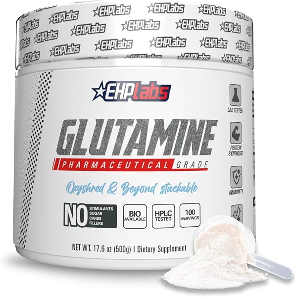 EHPlabs L Glutamine Powder for Gut Health 500g