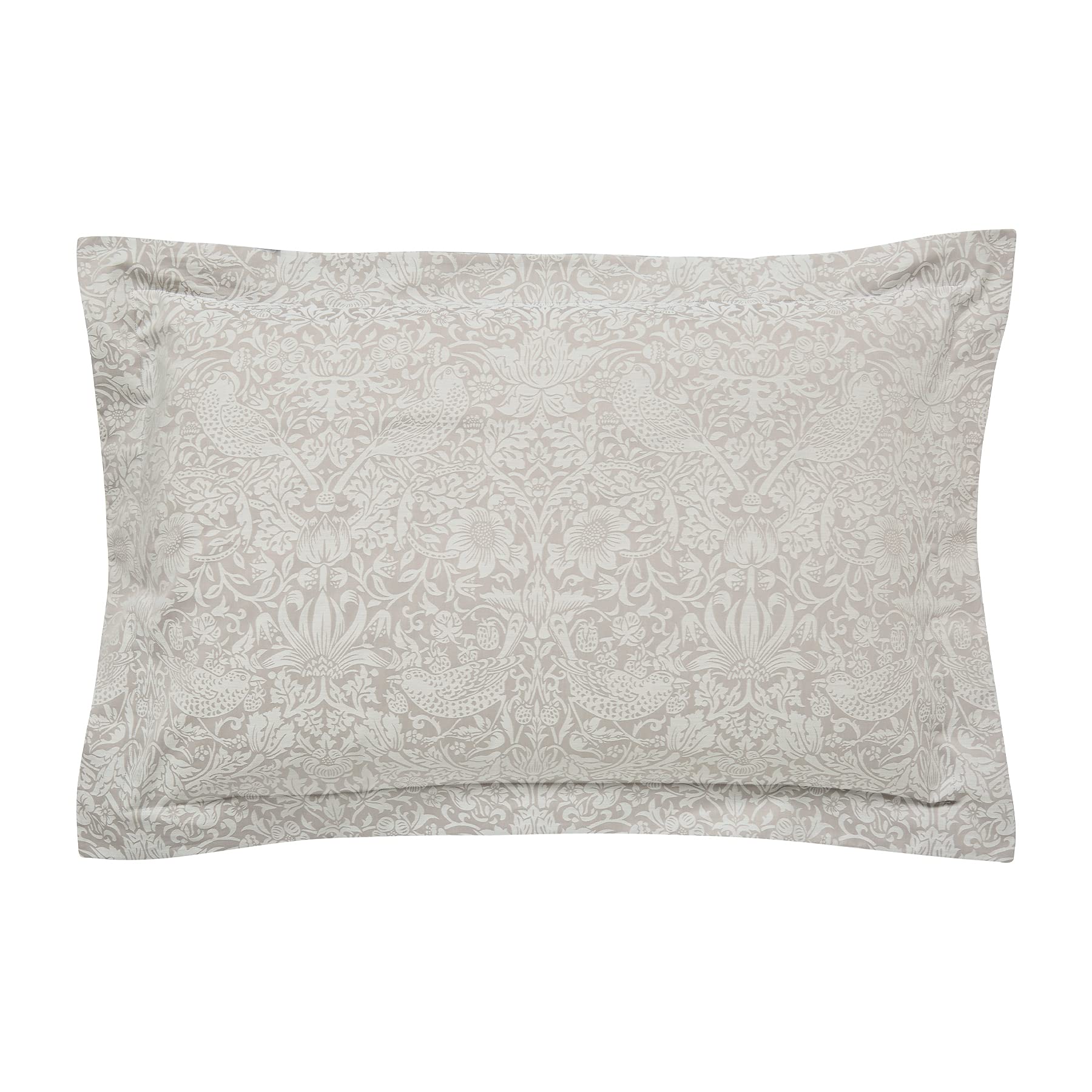 Morris & Co Pebble Pure Strawberry Thief Standard Pillow Case, Cotton, Single