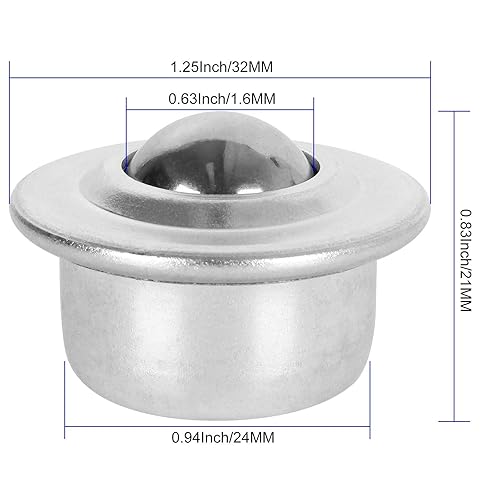 Miniatura 2 de Rodamientos de transferencia de bolas de rodillos de 5/8 "CY-15H Rodamientos de transferencia de bolas de acero al carbono Ruedas de rodamiento de