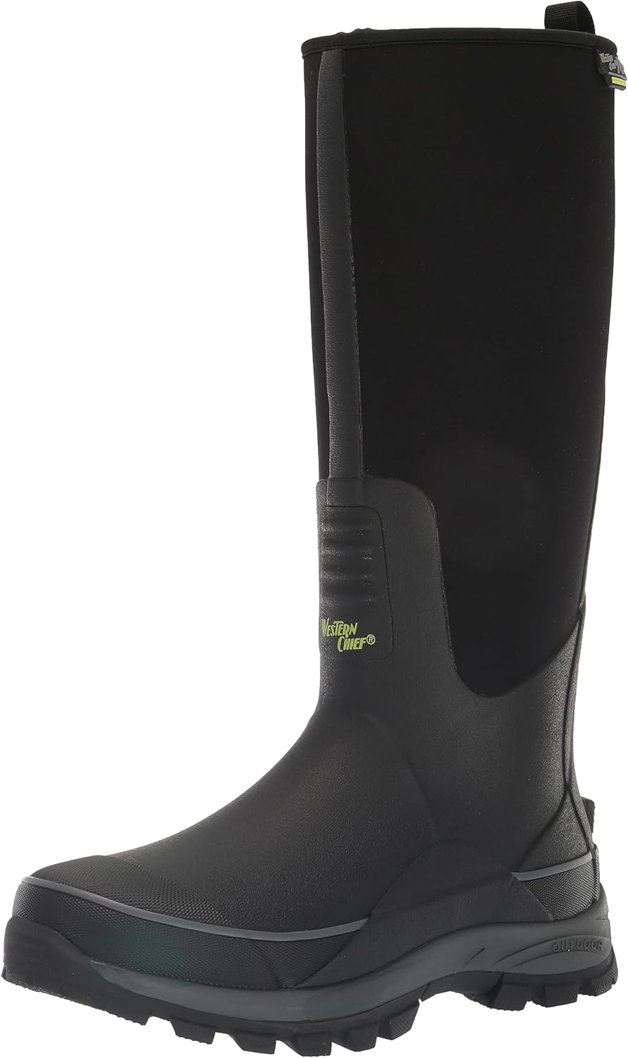 Western Chief Men's Waterproof Tall Neoprene Cold Weather Boot Rain, Black, 8