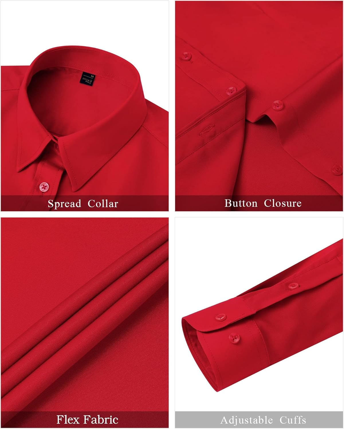 J.VER Womens Dress Shirts Long Sleeve Button Down Shirt Wrinkle-Free Business Casual Blouse Office Work Tops - Image 4