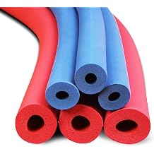 Red/Blue Pipe Insulation ID 1/4" 3/8" 1/2" 5/8" 3/4" 1" 1-1/4" 1-1/2" 2" 2-1/2" Foam Tubing for Handle Grip Support 5.9/6.56ft Pipe Foam Insulation Flame Retardant and Waterproof Flexible and Durable