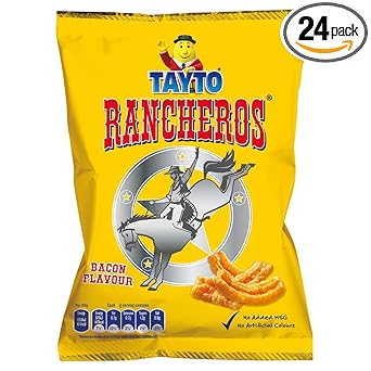 KP Rancheros 24 x 20g packs Bacon Flavour Snacks from Ireland