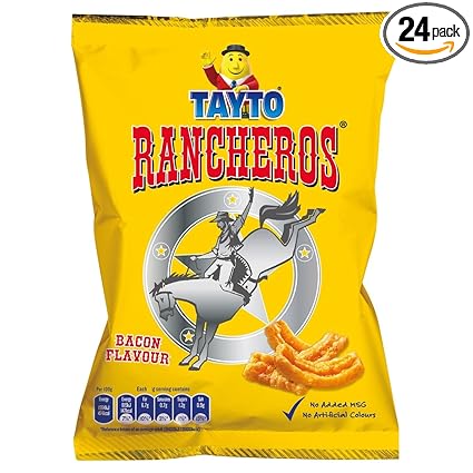 KP Rancheros 24 x 20g packs Bacon Flavour Snacks from Ireland