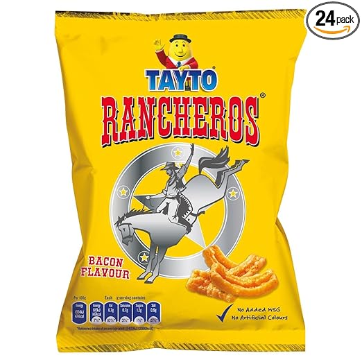 KP Rancheros 24 x 20g packs Bacon Flavour Snacks from Ireland