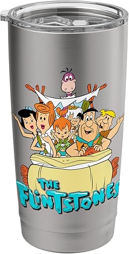 The Flintstones Vaso aislado de acero inoxidable vintage