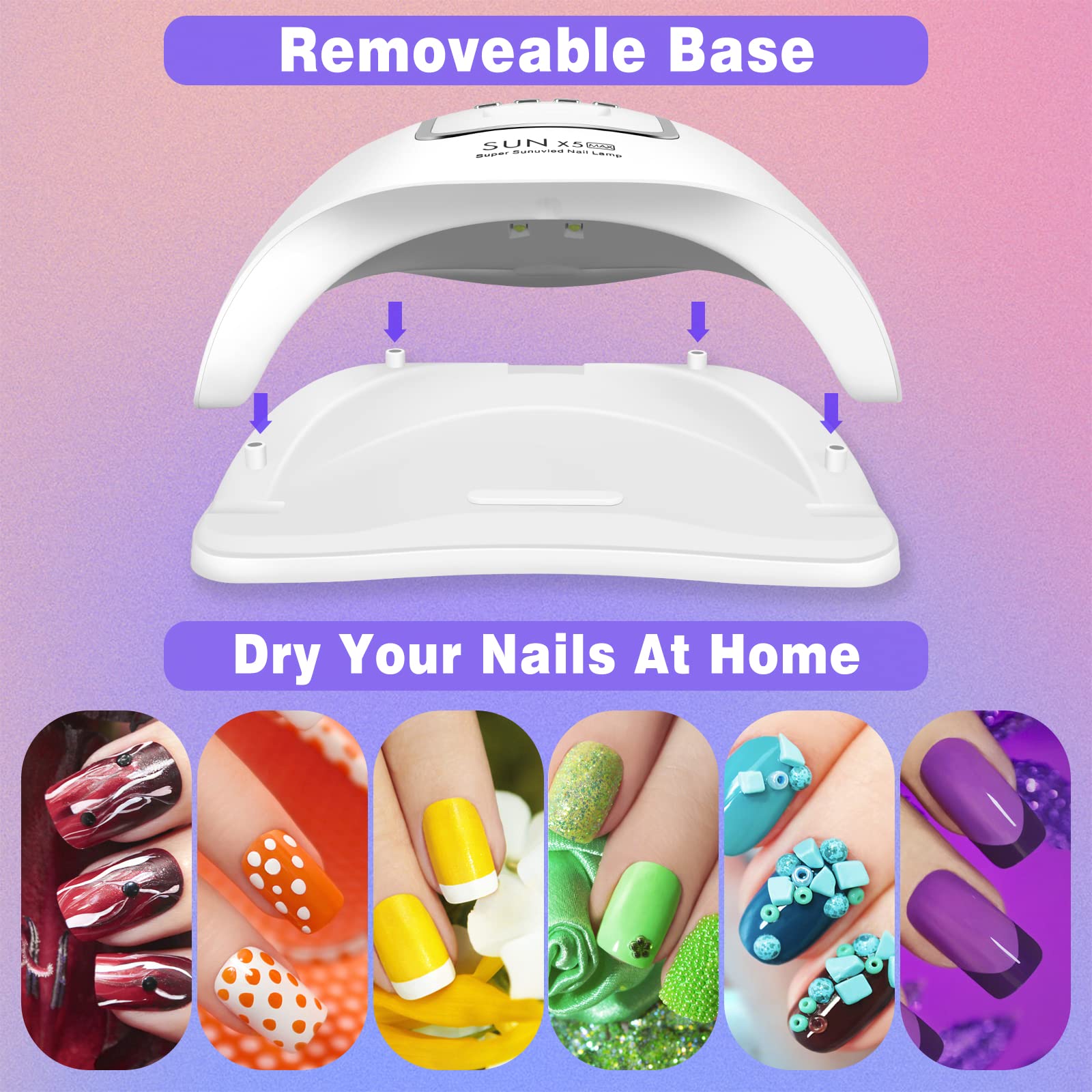 Mdismart 150W UV LED Nail Lamp with Motion Sensor
